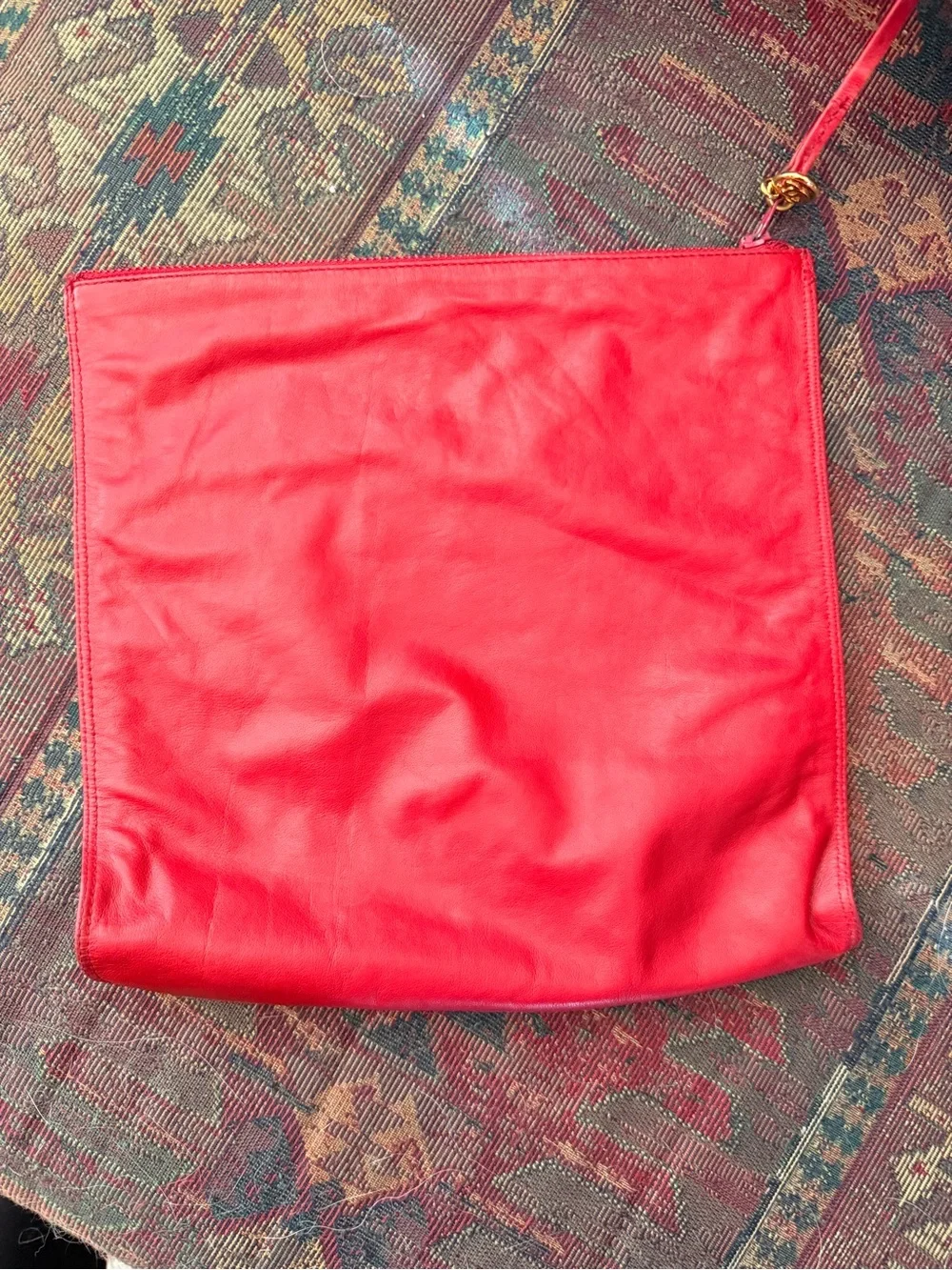 CHANEL VINTAGE RARE 90s Red Clear Vinyl Tote WITH Attached Inner Bag. - Picture 5 of 15
